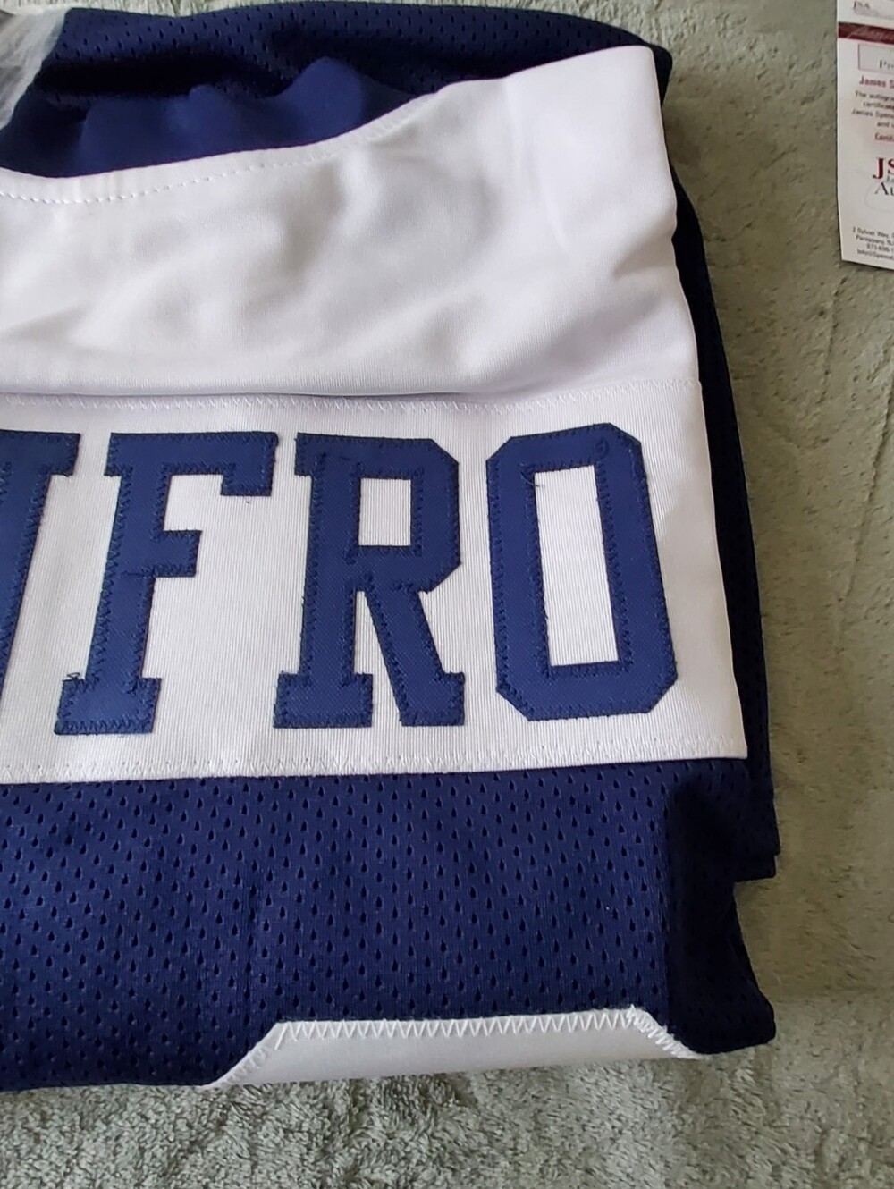 * Mel Renfro #20 Dallas Cowboys Autographed Jersey – HOF 96 – Size XL White/Blue - Picture 4 of 9
